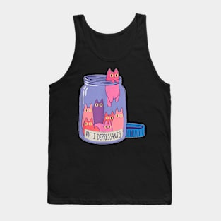 Cat Antidepressants Funny Cat Lover Kitty Mom Tank Top